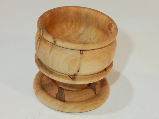 Maple Bowl, Handmade Lathe Turned Box, Artisan Crafted
