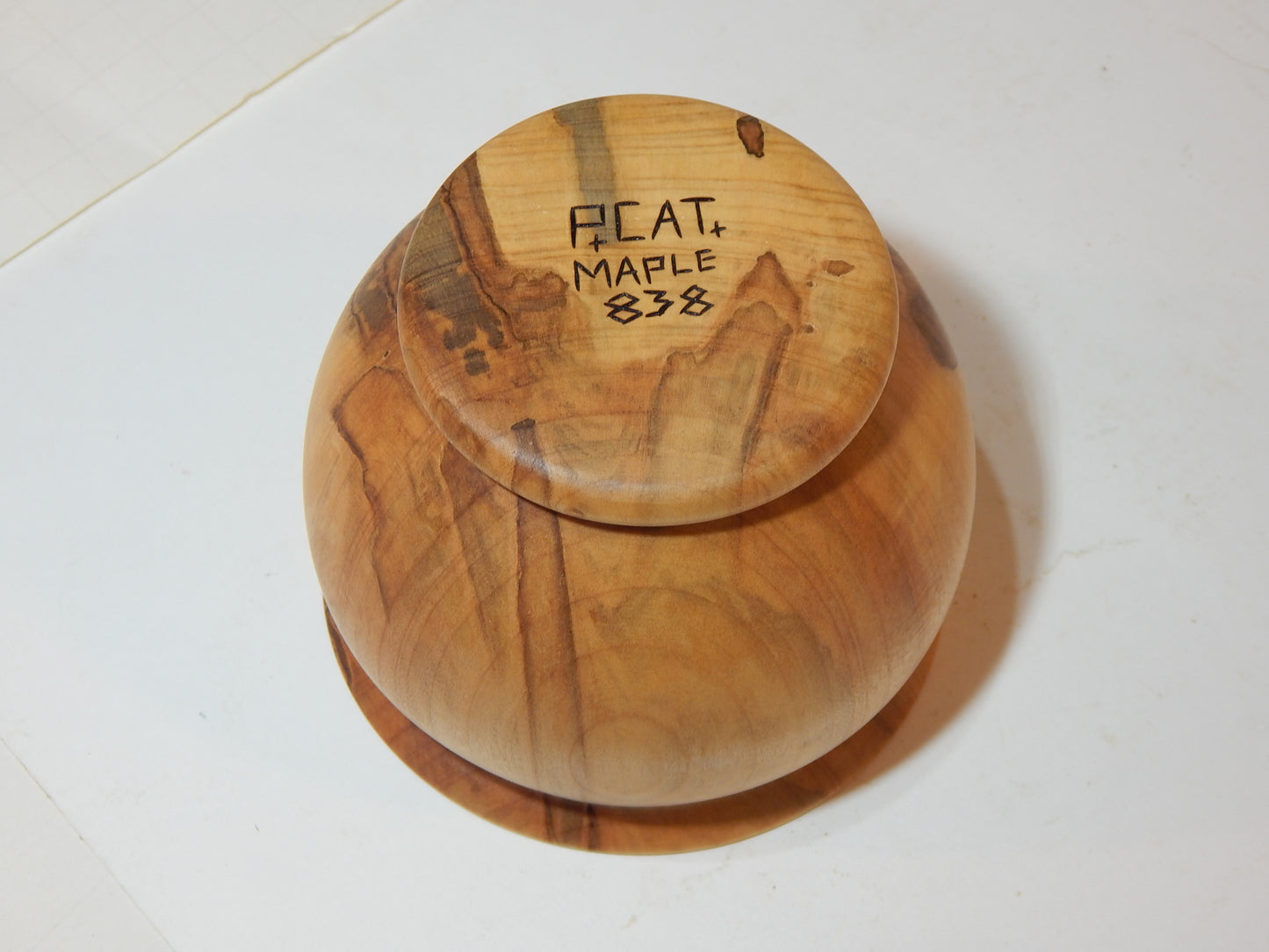 Maple Bowl, Handmade Lathe Turned Box, Artisan Crafted