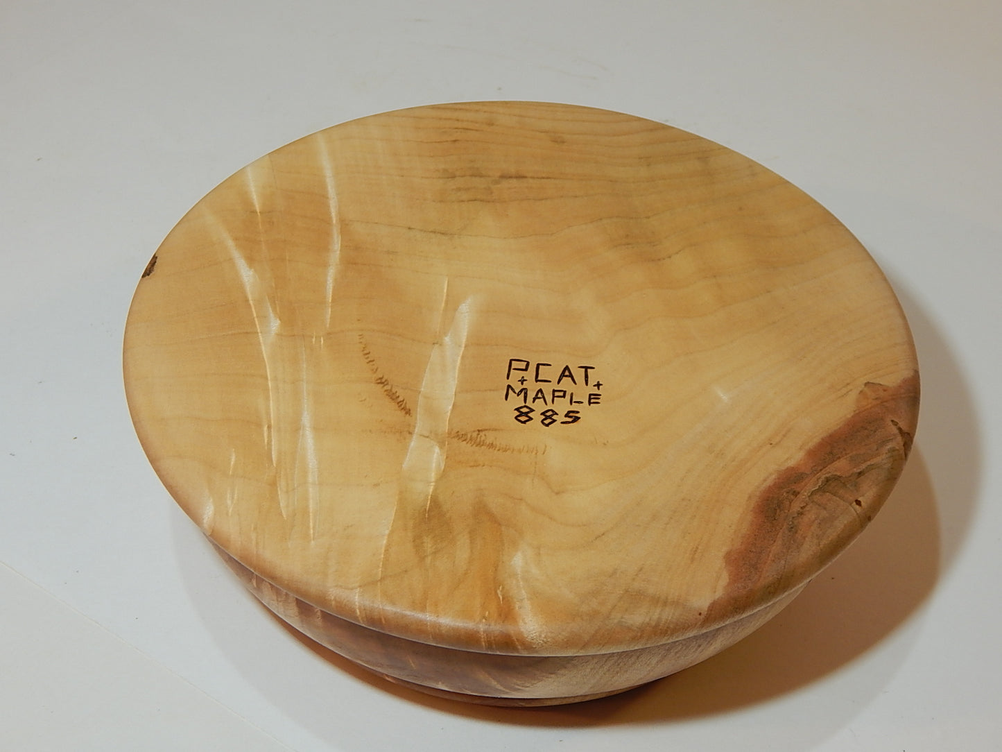 Maple Bowl, Handmade Lathe Turned Box, Artisan Crafted