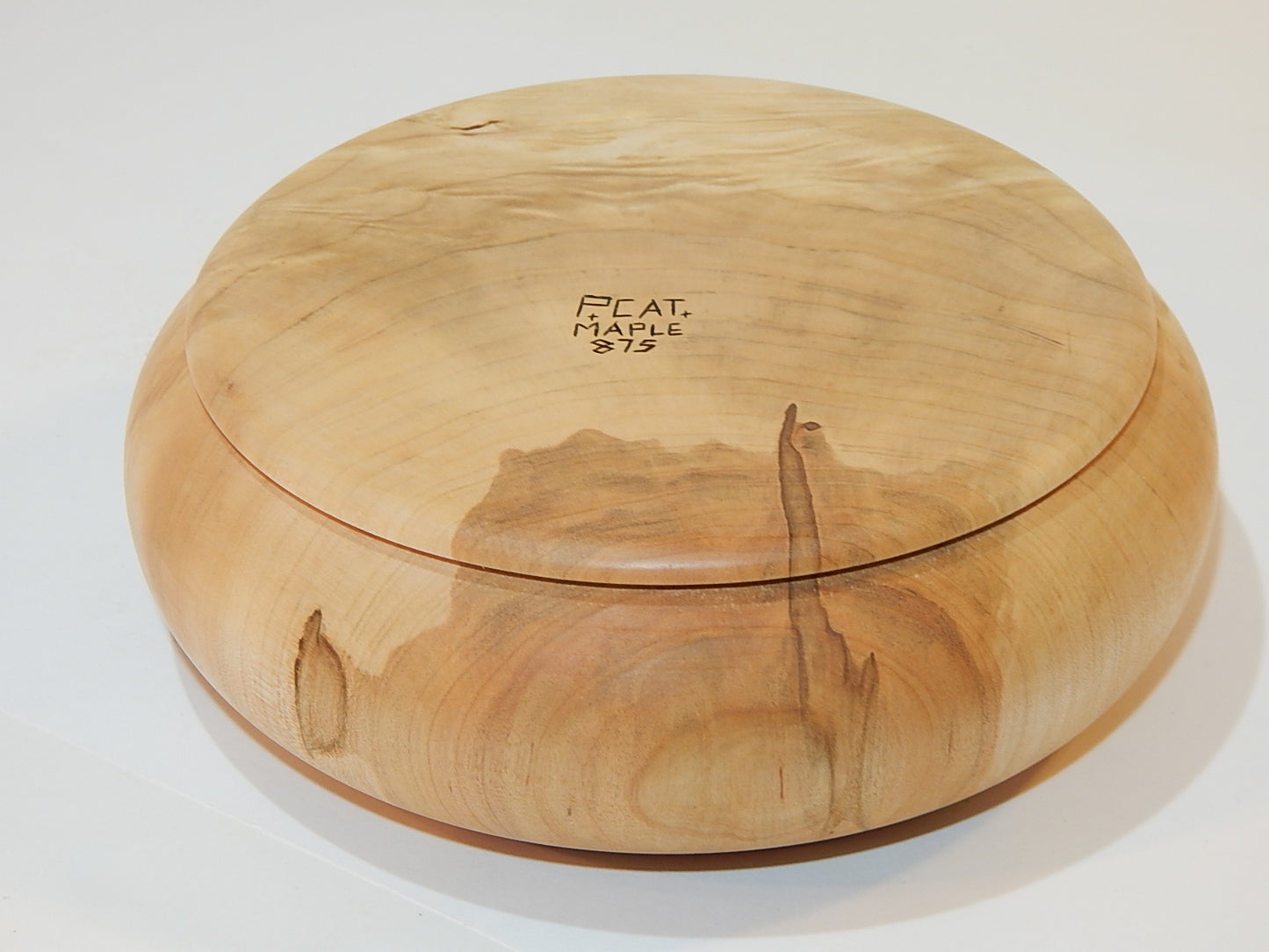 Maple Bowl, Handmade Lathe Turned Box, Artisan Crafted