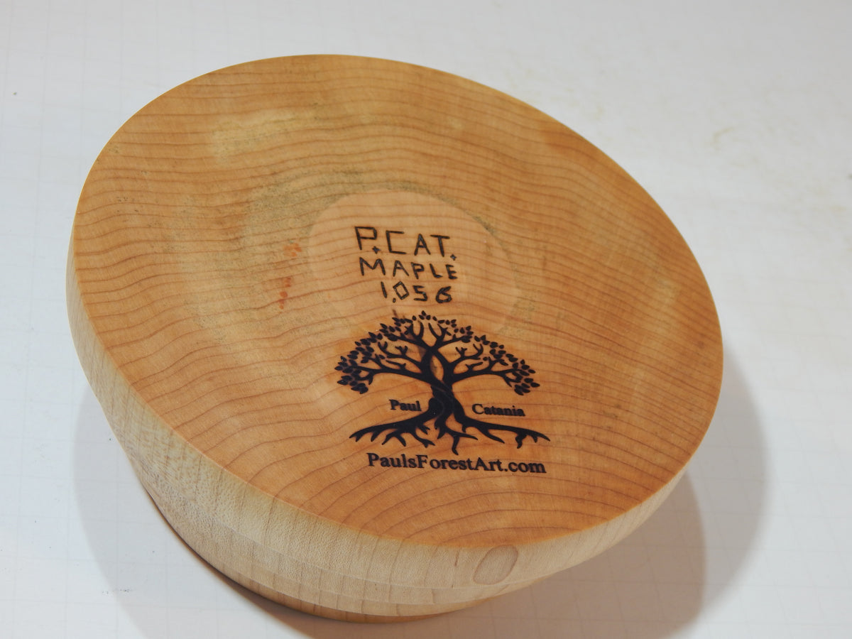 Maple Bowl, Handmade Lathe Turned Box, Artisan Crafted