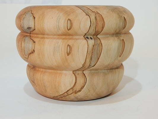 Maple Bowl, Handmade Lathe Turned Box, Artisan Crafted