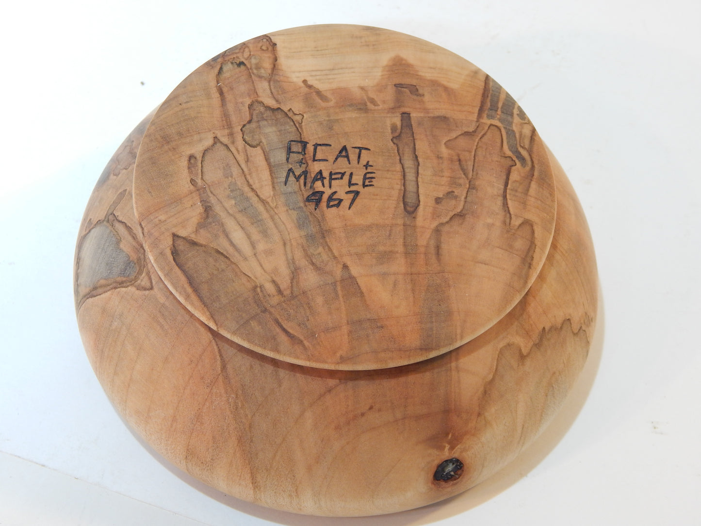 Maple Bowl, Handmade Lathe Turned Box, Artisan Crafted
