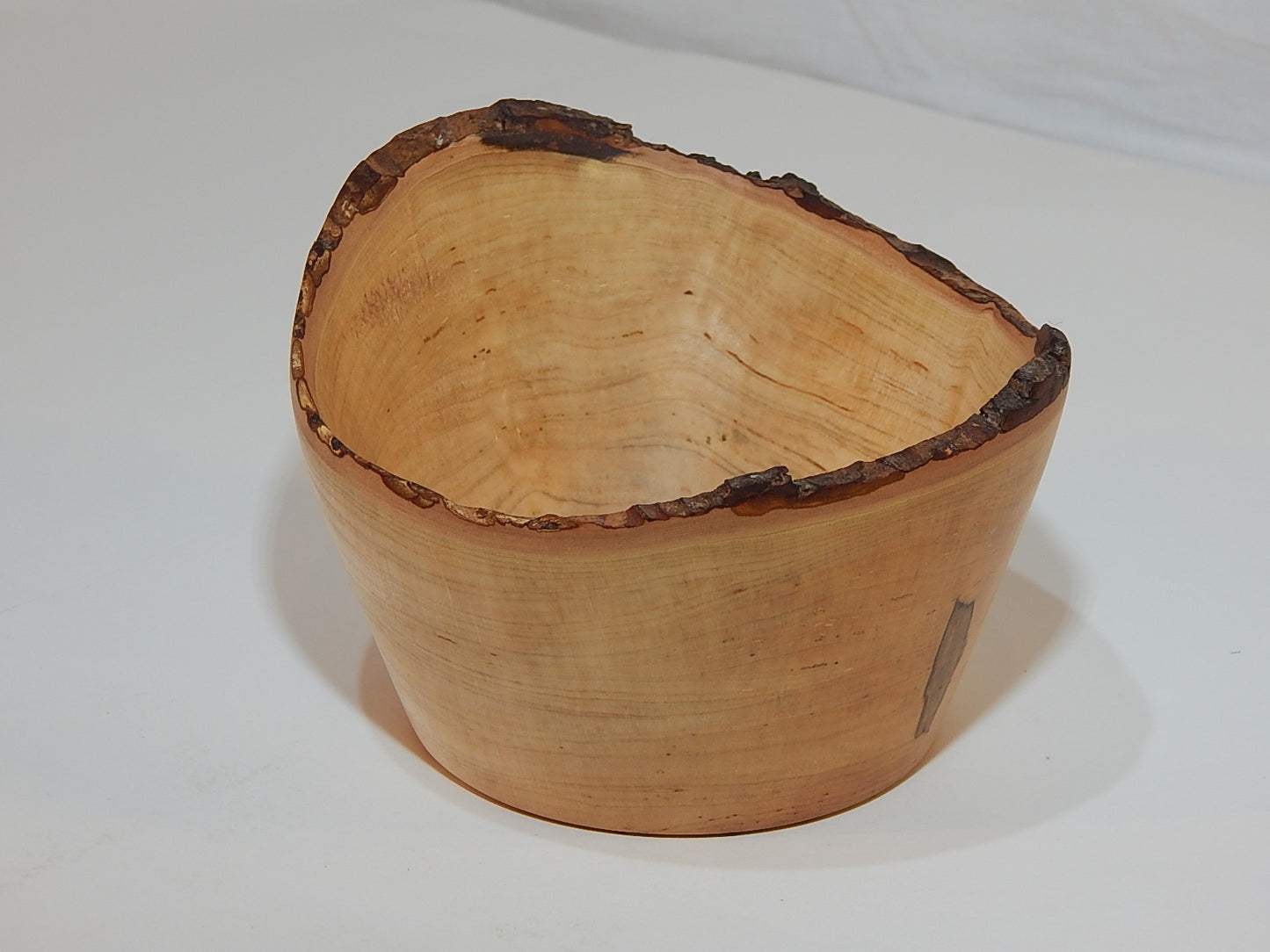 Maple Wood Bowl, Live Bark Edge, Handmade, Artisan Crafted