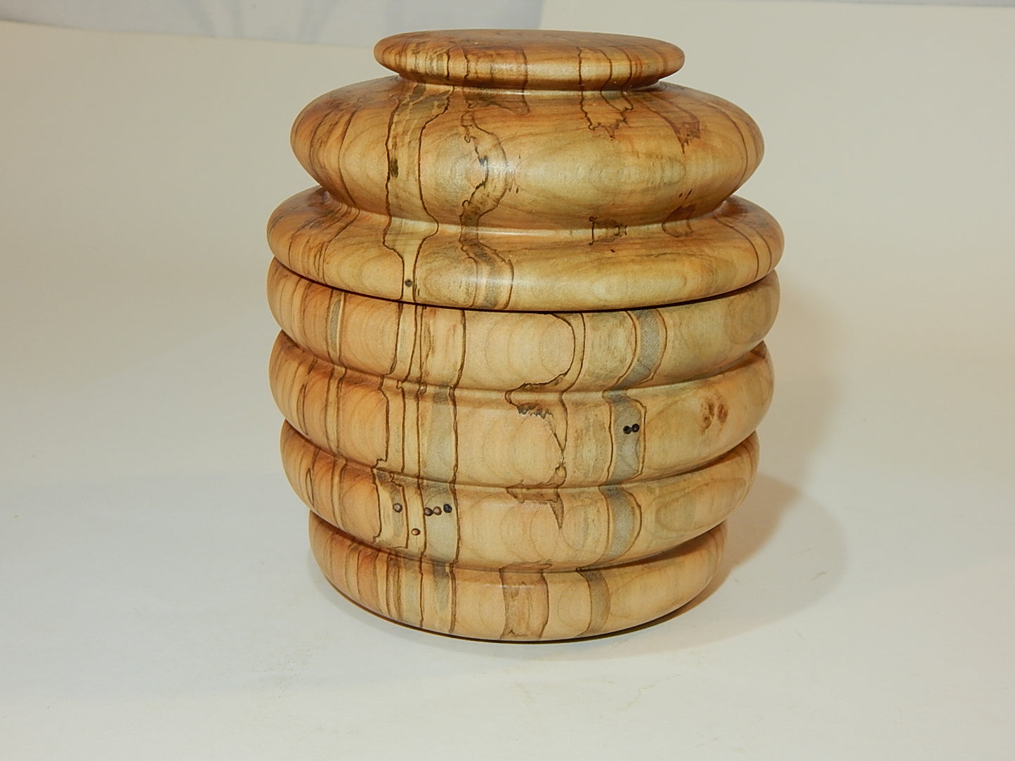 Maple Bowl with Lid, Handmade Lathe Turned Box, Artisan Crafted