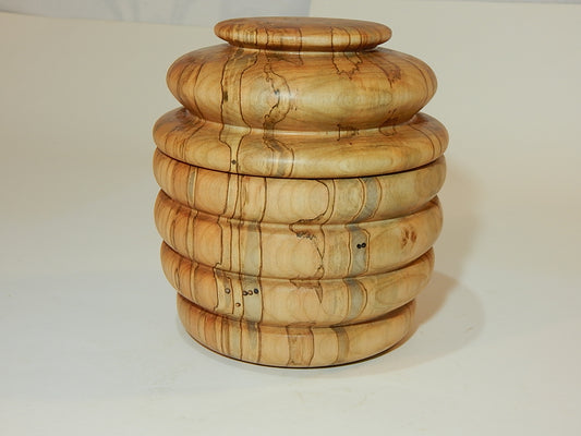 Maple Bowl with Lid, Handmade Lathe Turned Box, Artisan Crafted
