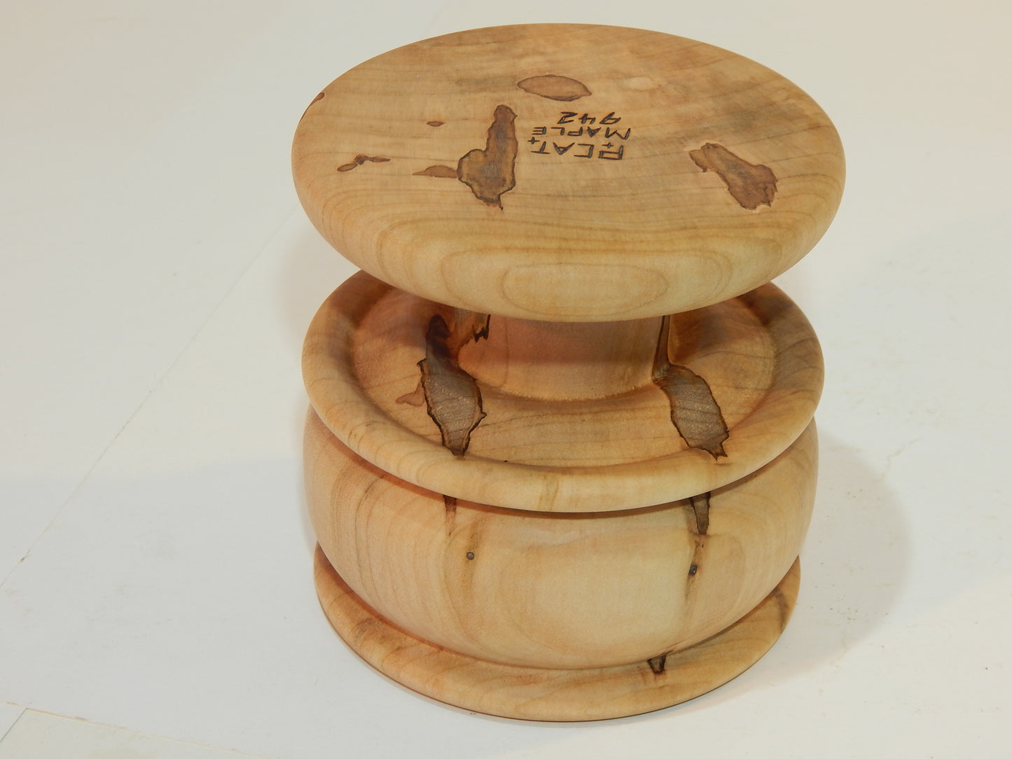 Maple Bowl, Handmade Lathe Turned Box, Artisan Crafted