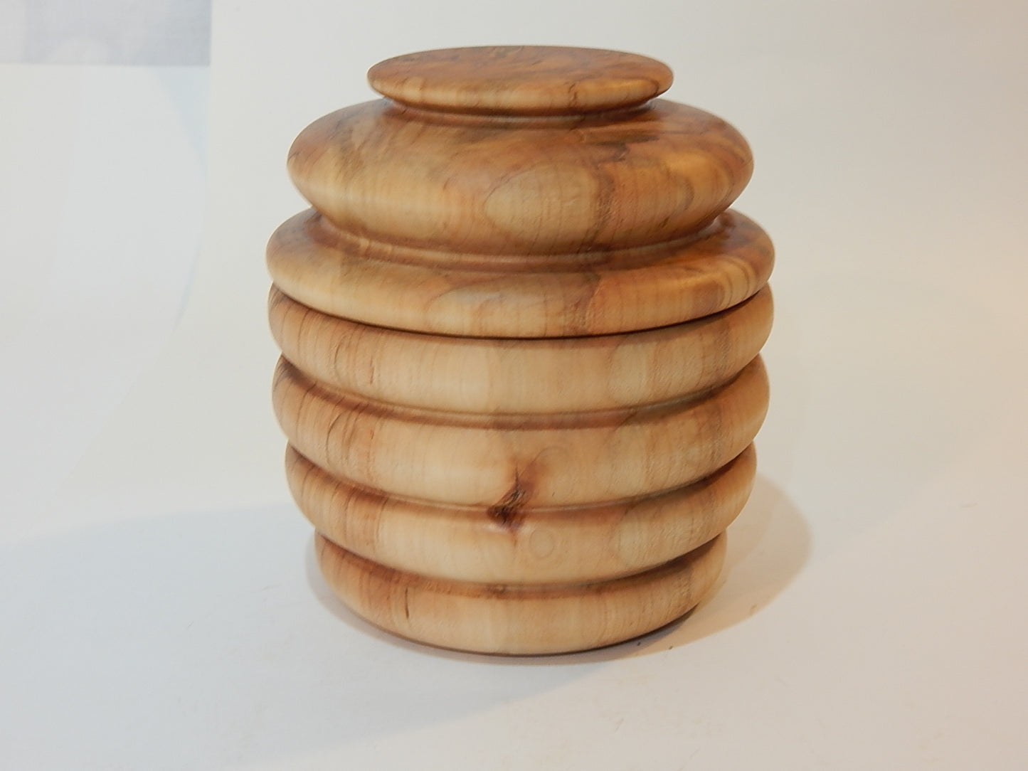 Maple Bowl with Lid, Handmade Lathe Turned Box, Artisan Crafted