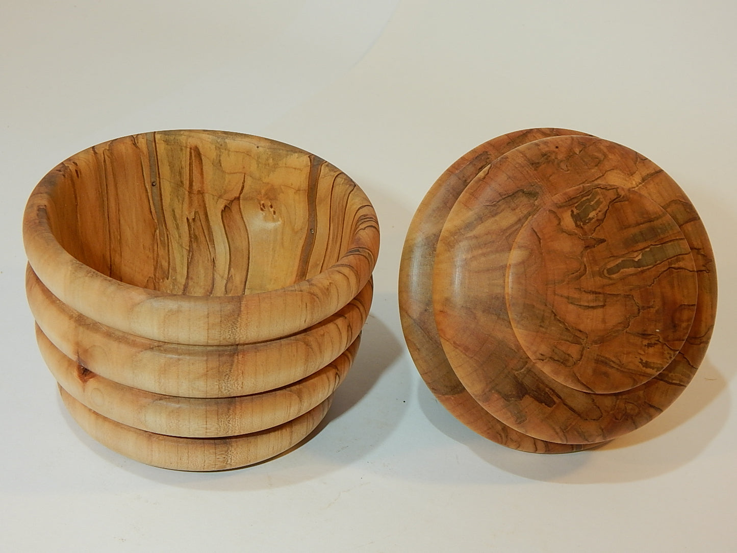 Maple Bowl with Lid, Handmade Lathe Turned Box, Artisan Crafted