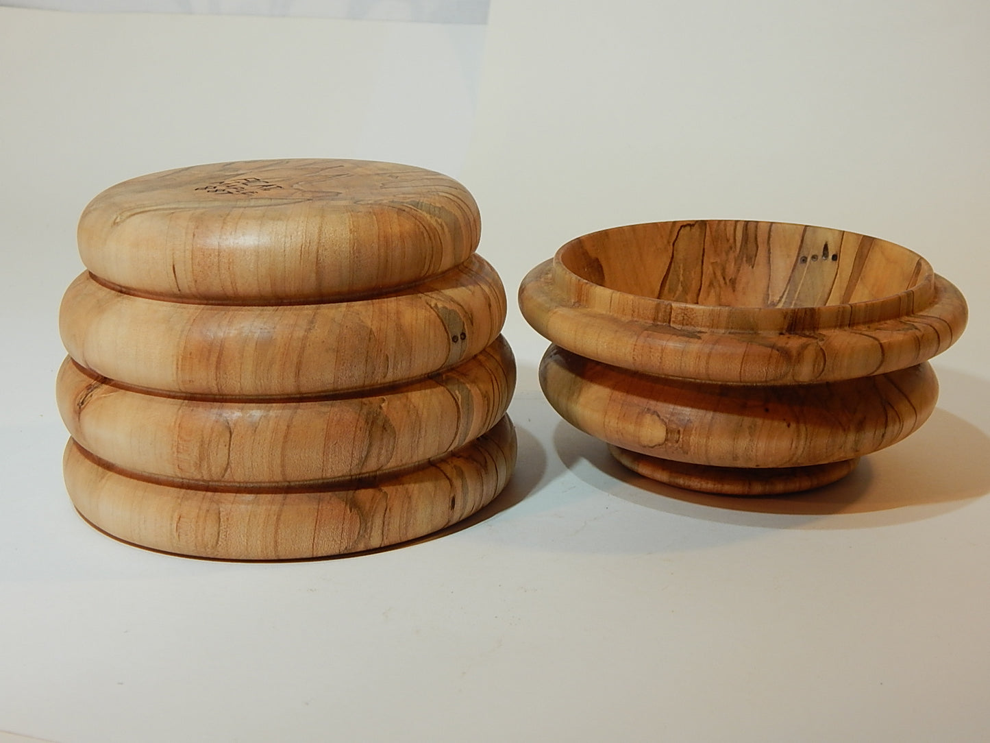 Maple Bowl with Lid, Handmade Lathe Turned Box, Artisan Crafted