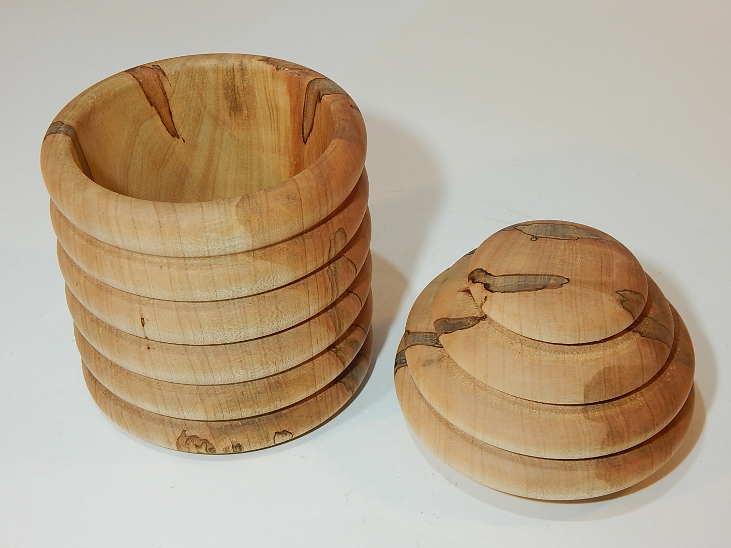 Maple Bowl with Lid, Handmade Lathe Turned Box, Artisan Crafted