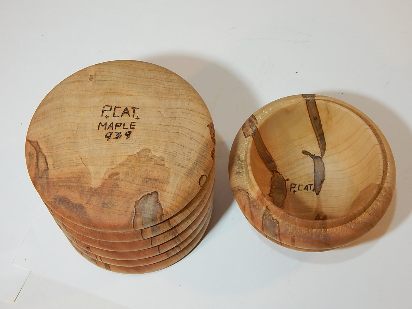 Maple Bowl with Lid, Handmade Lathe Turned Box, Artisan Crafted