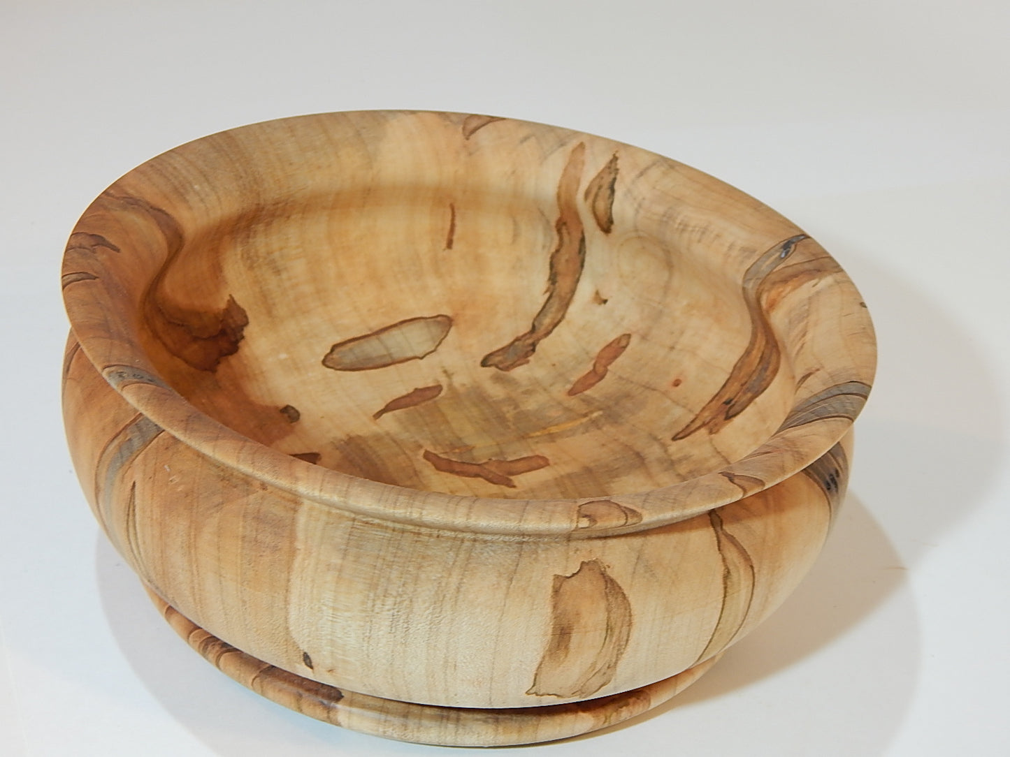 Maple Bowl, Handmade Lathe Turned Box, Artisan Crafted