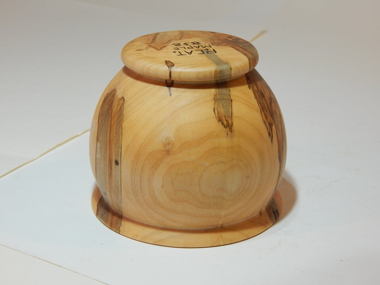 Maple Bowl, Handmade Lathe Turned Box, Artisan Crafted