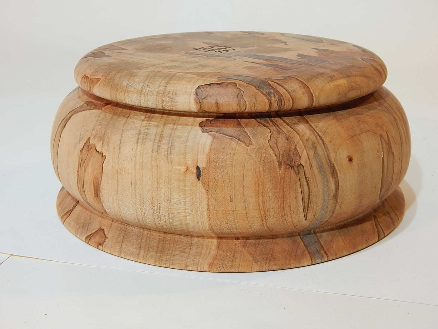 Maple Bowl, Handmade Lathe Turned Box, Artisan Crafted