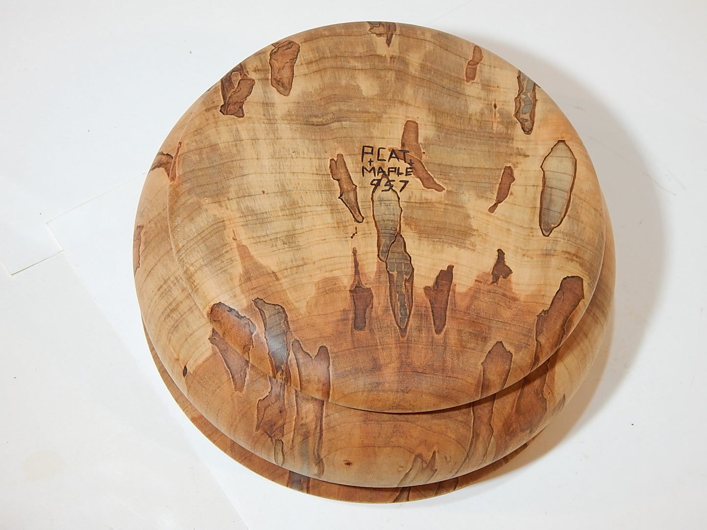 Maple Bowl, Handmade Lathe Turned Box, Artisan Crafted