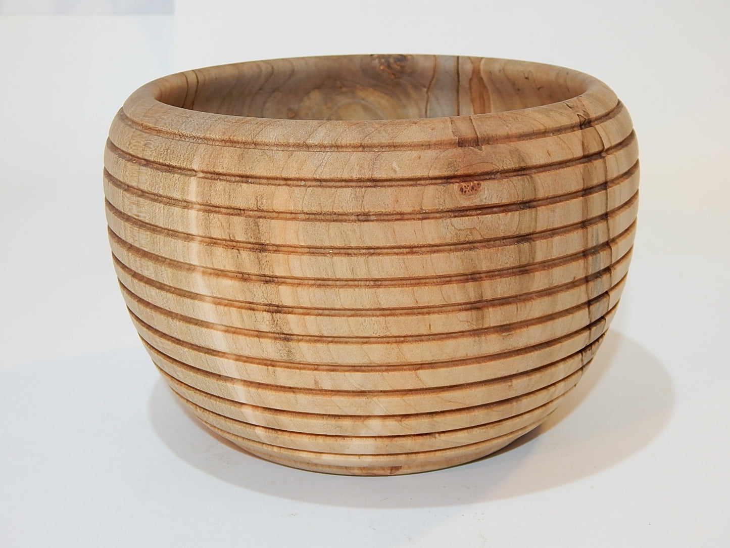 Maple Bowl, Handmade Lathe Turned Box, Artisan Crafted