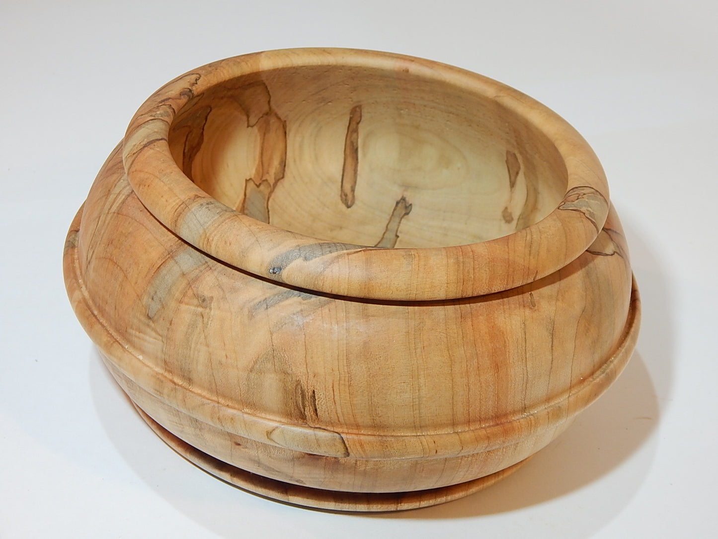 Maple Bowl, Handmade Lathe Turned Box, Artisan Crafted