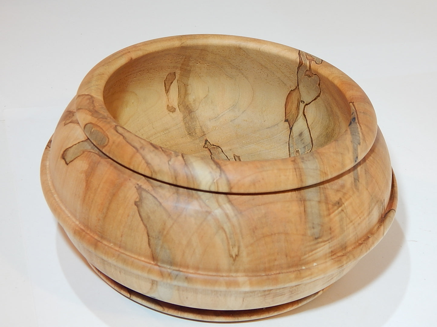 Maple Bowl, Handmade Lathe Turned Box, Artisan Crafted