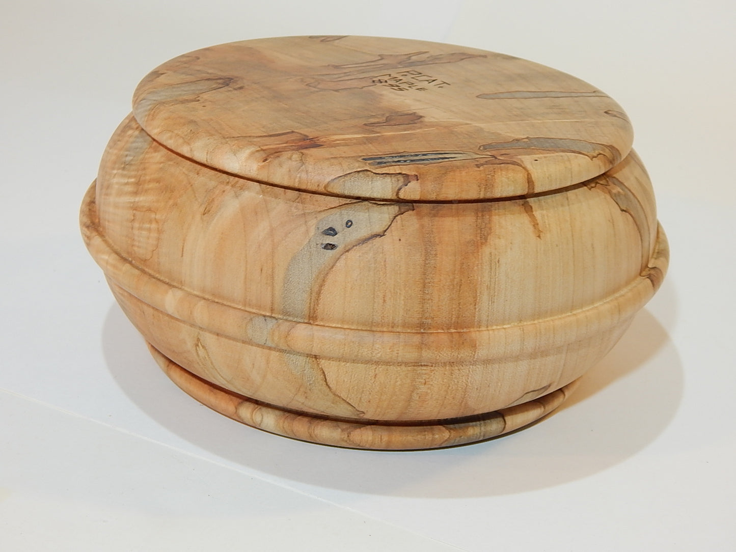Maple Bowl, Handmade Lathe Turned Box, Artisan Crafted