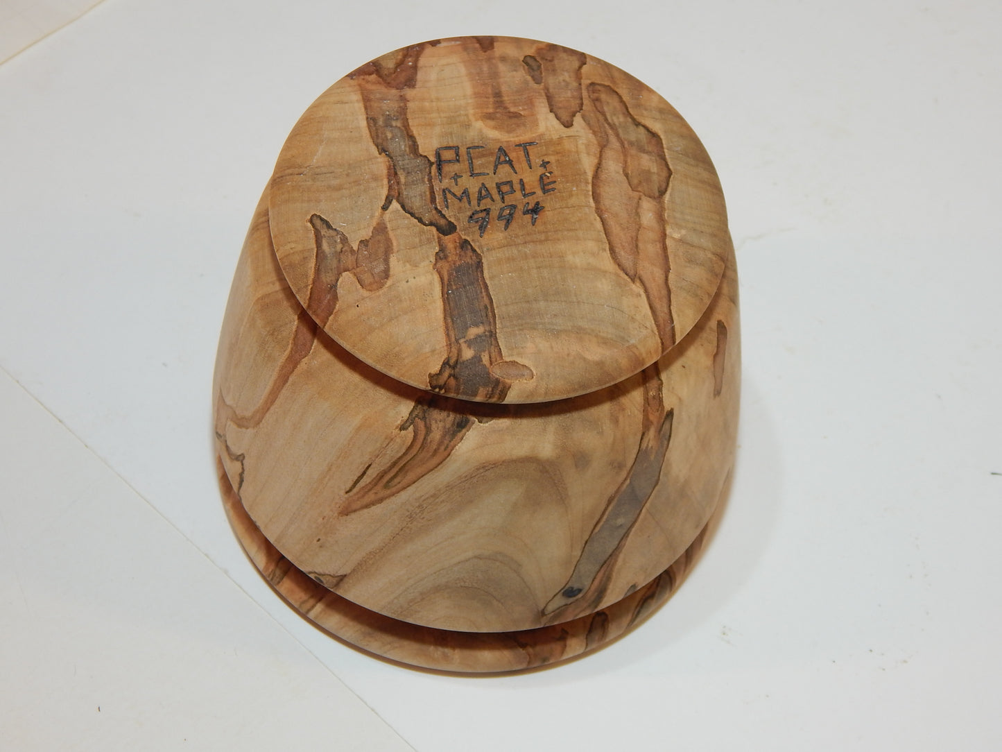 Maple Bowl, Handmade Lathe Turned Box, Artisan Crafted