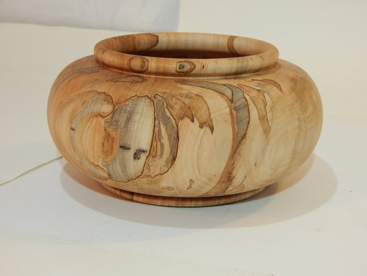 Maple Bowl, Handmade Lathe Turned Box, Artisan Crafted