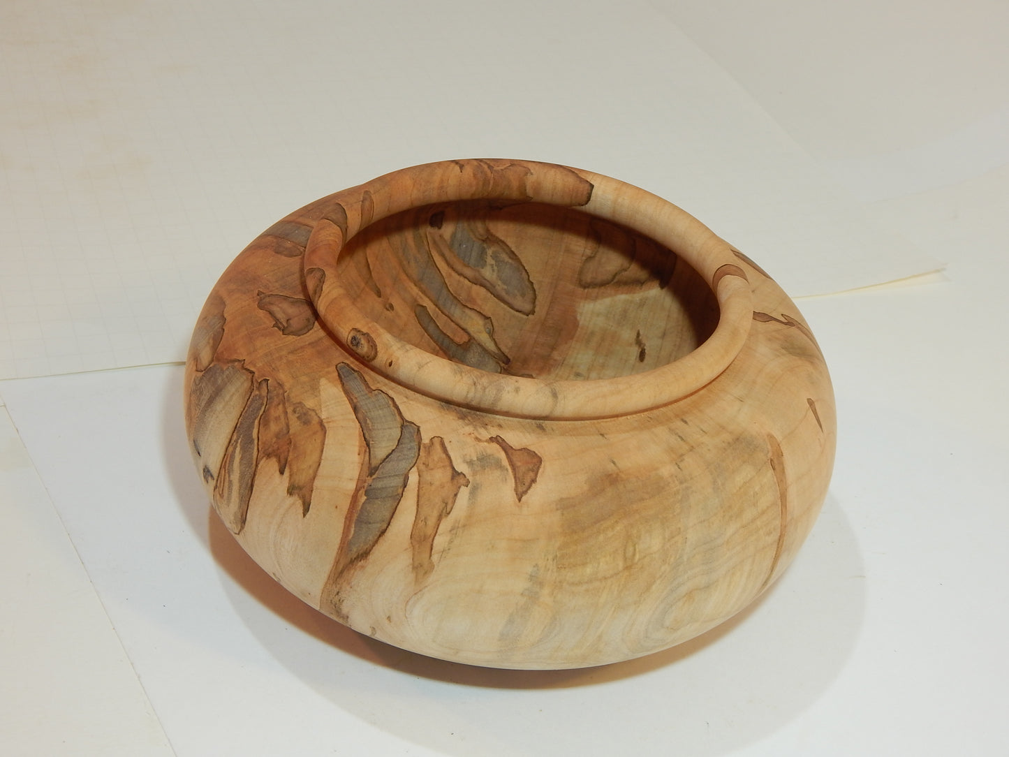 Maple Bowl, Handmade Lathe Turned Box, Artisan Crafted