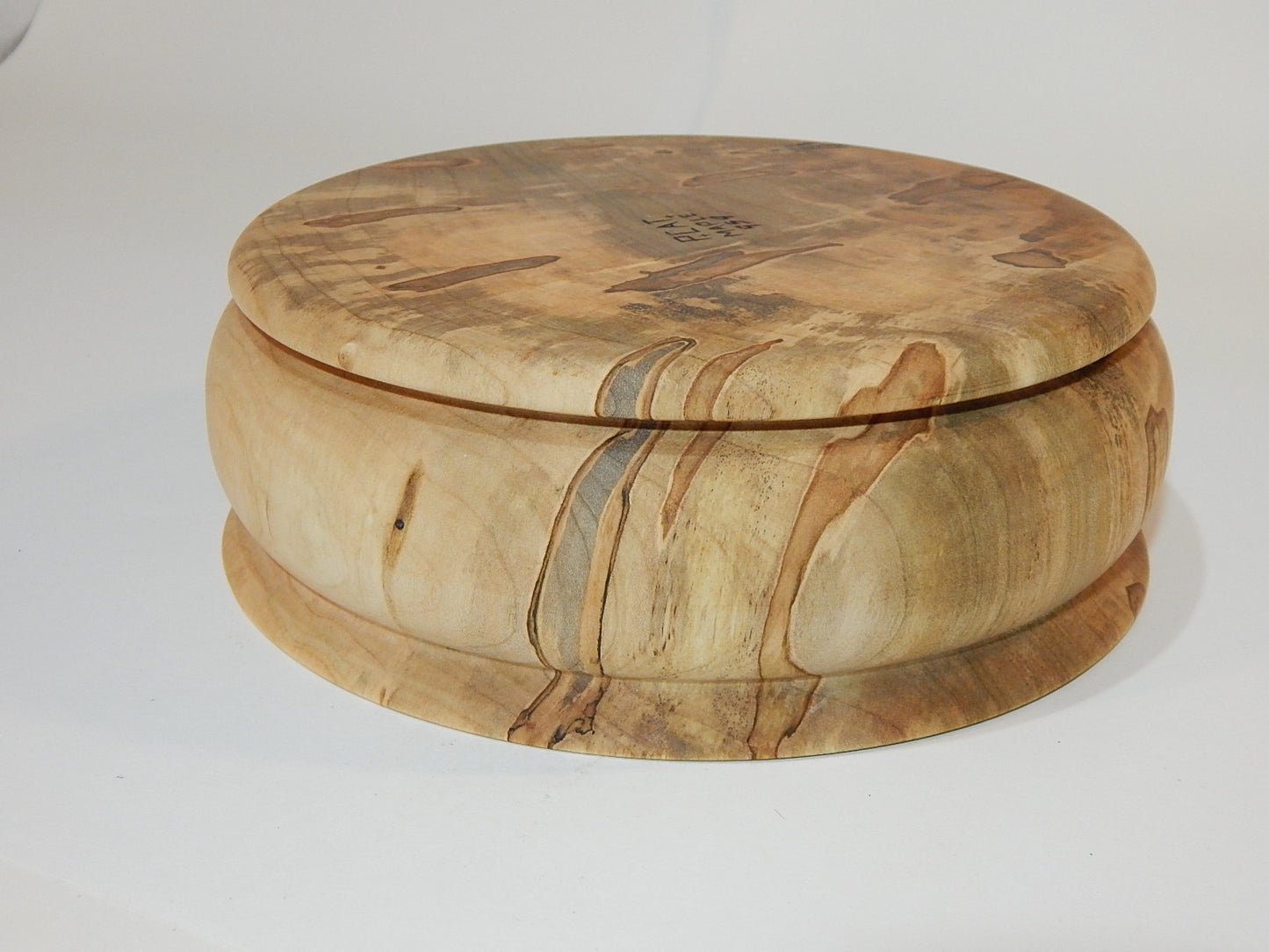 Maple Bowl, Handmade Lathe Turned Box, Artisan Crafted