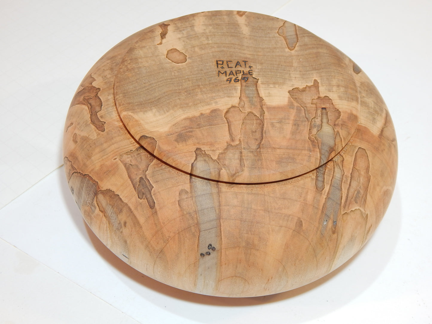 Maple Bowl, Handmade Lathe Turned Box, Artisan Crafted