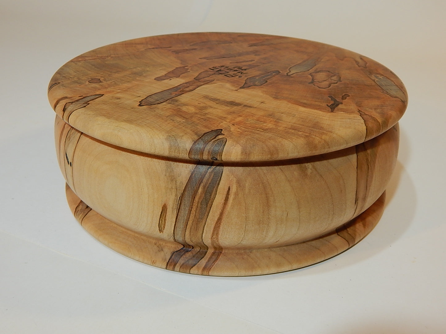 Maple Bowl, Handmade Lathe Turned Box, Artisan Crafted
