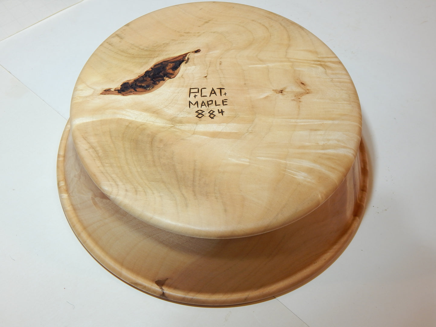 Maple Bowl, Handmade Lathe Turned Box, Artisan Crafted