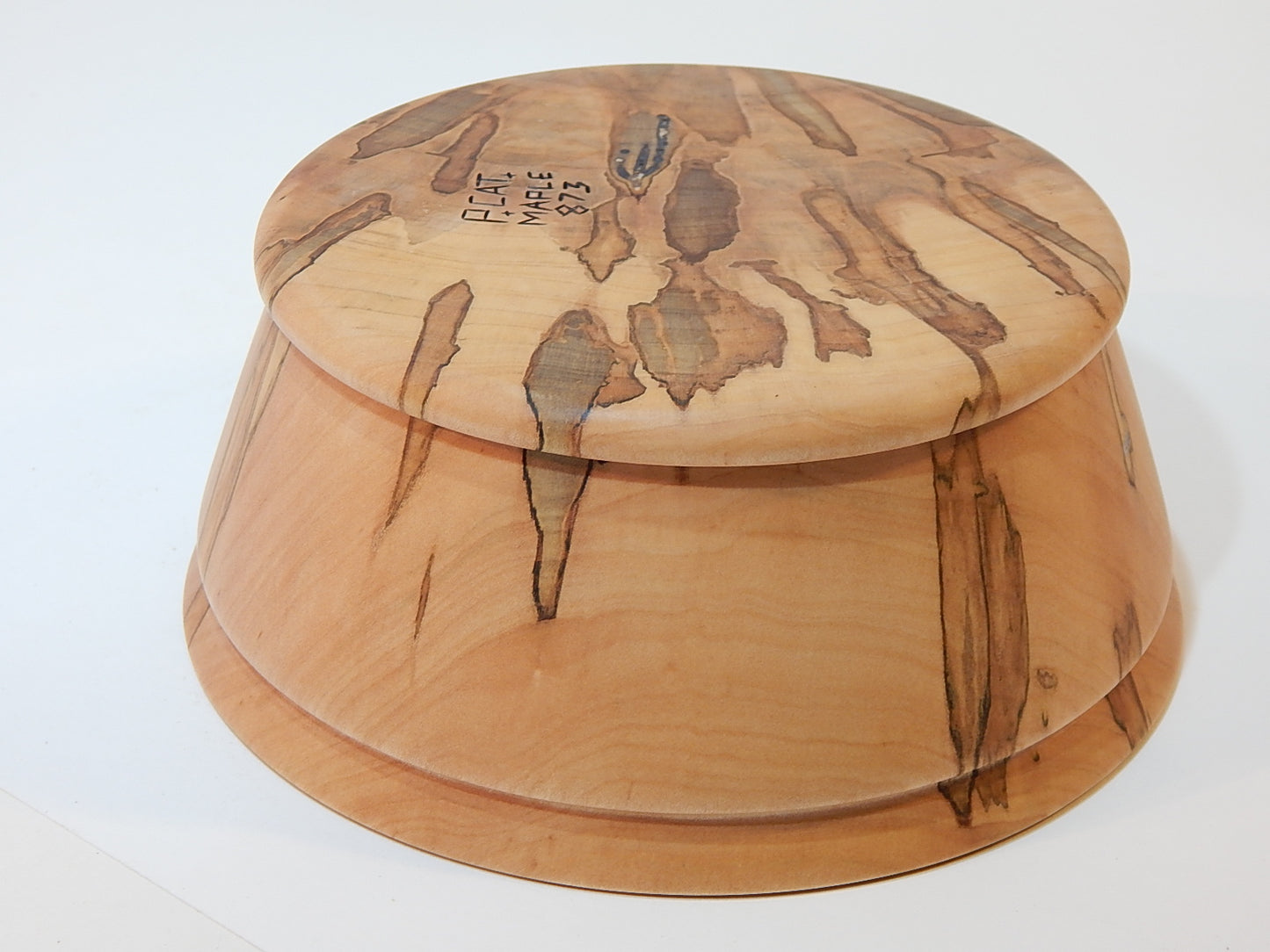 Maple Bowl, Handmade Lathe Turned Box, Artisan Crafted