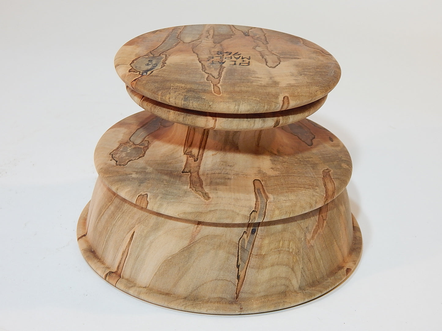 Maple Bowl, Handmade Lathe Turned Box, Artisan Crafted