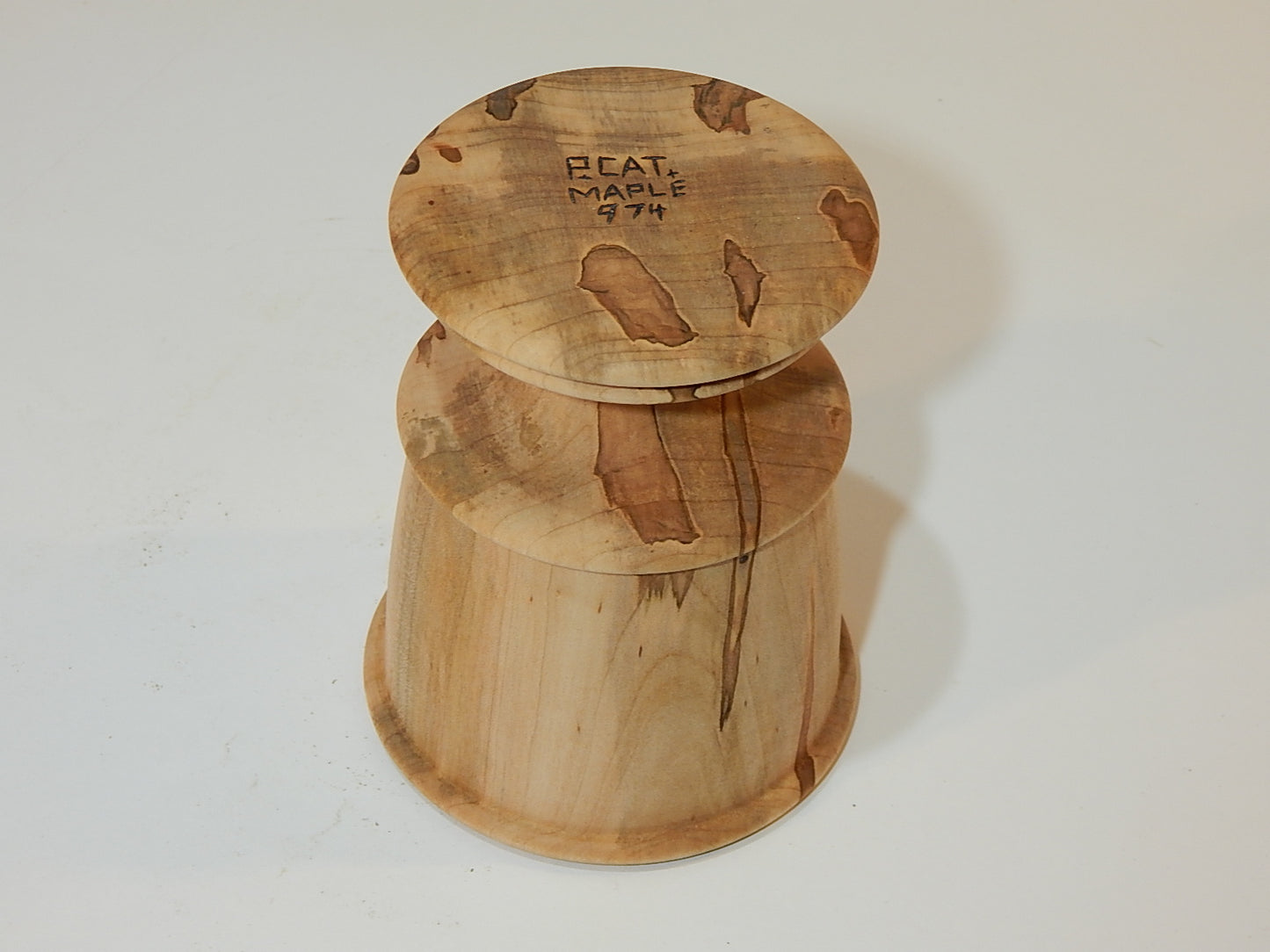 Maple Bowl, Handmade Lathe Turned Box, Artisan Crafted