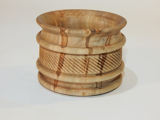 Maple Bowl, Handmade Lathe Turned Box, Artisan Crafted