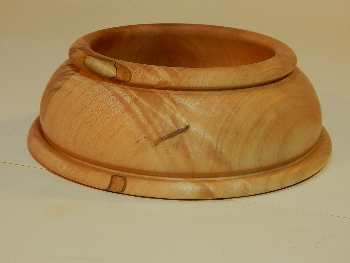 Maple Bowl, Handmade Lathe Turned Box, Artisan Crafted