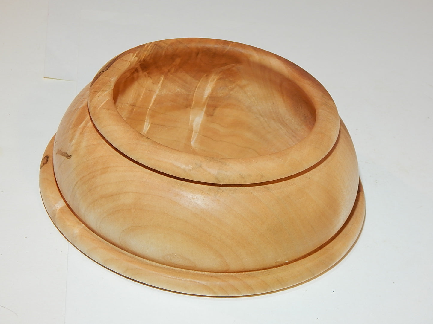 Maple Bowl, Handmade Lathe Turned Box, Artisan Crafted