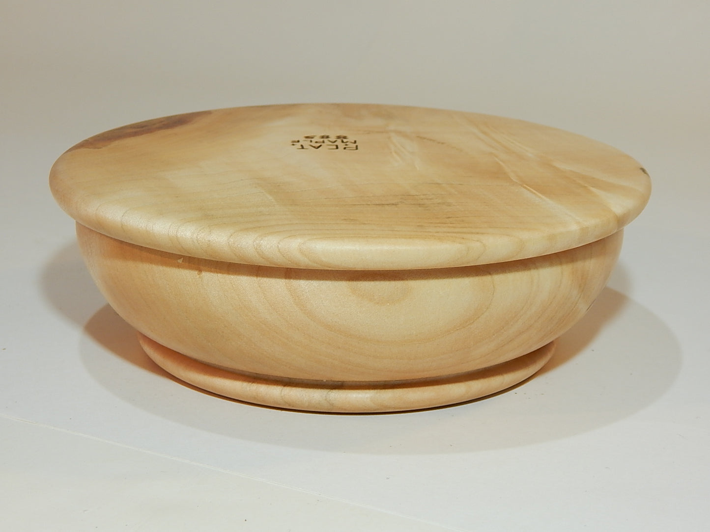 Maple Bowl, Handmade Lathe Turned Box, Artisan Crafted