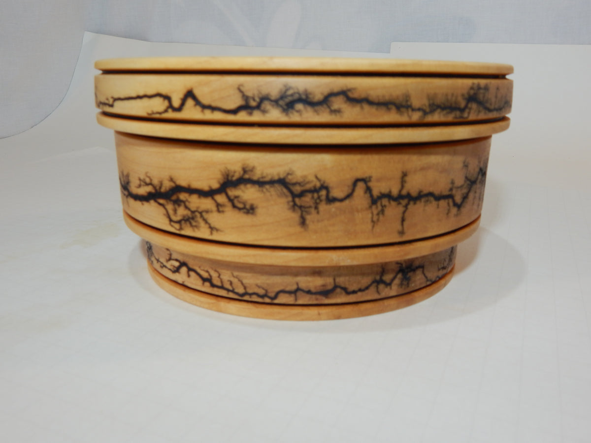 Maple Bowl, Handmade Lathe Turned Box, Artisan Crafted