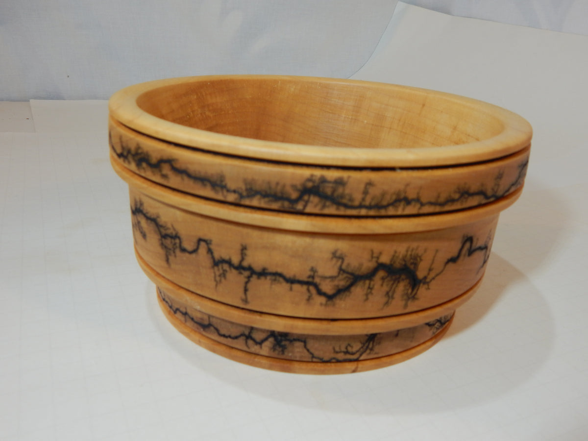 Maple Bowl, Handmade Lathe Turned Box, Artisan Crafted