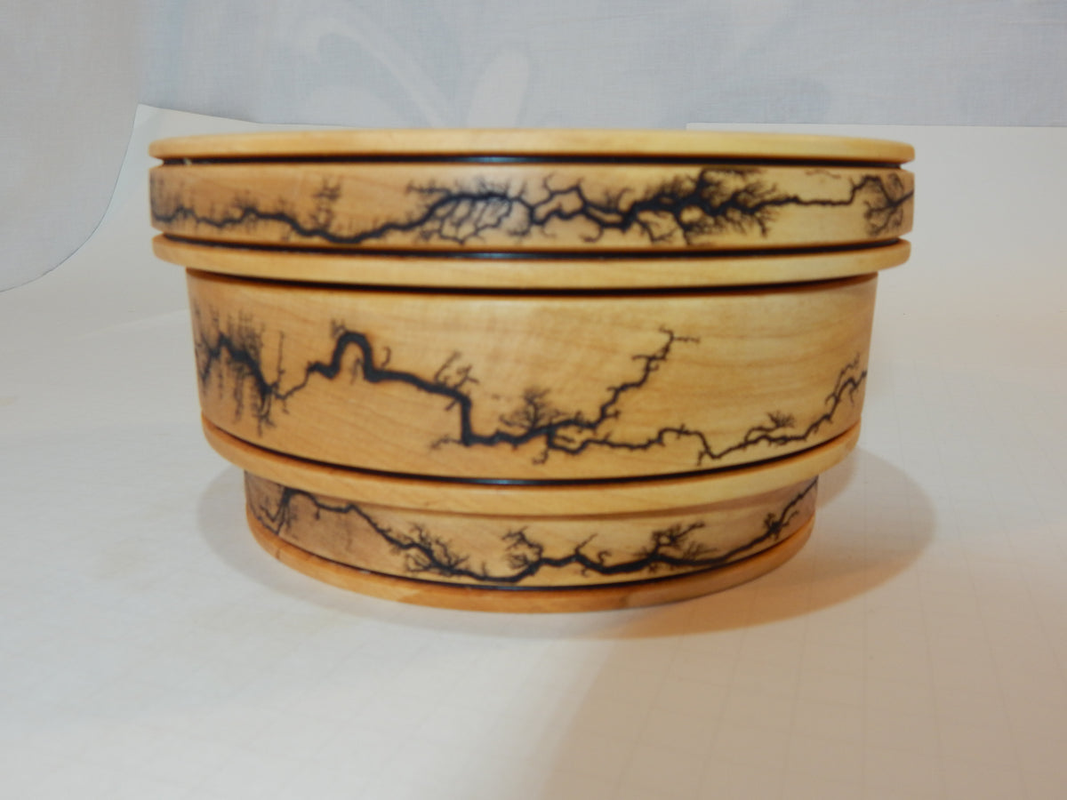 Maple Bowl, Handmade Lathe Turned Box, Artisan Crafted