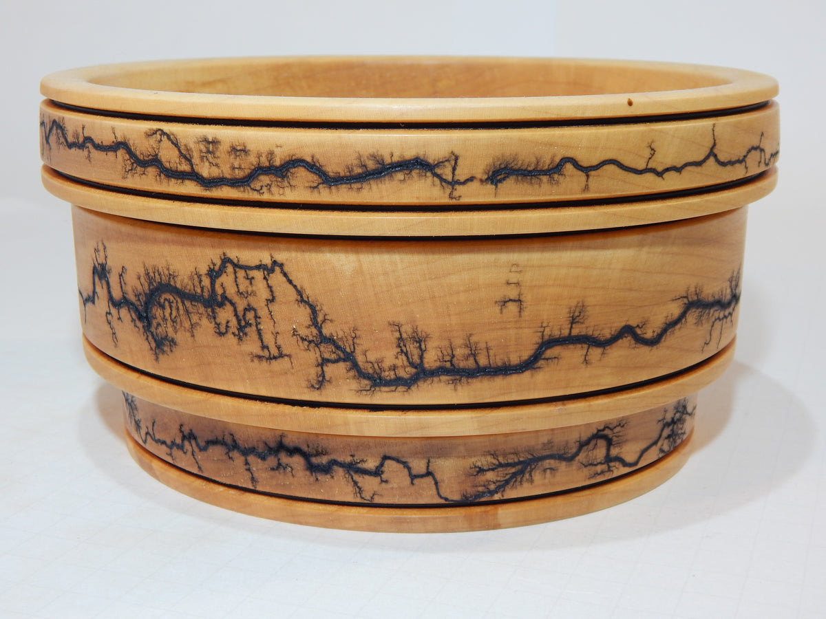 Maple Bowl, Handmade Lathe Turned Box, Artisan Crafted