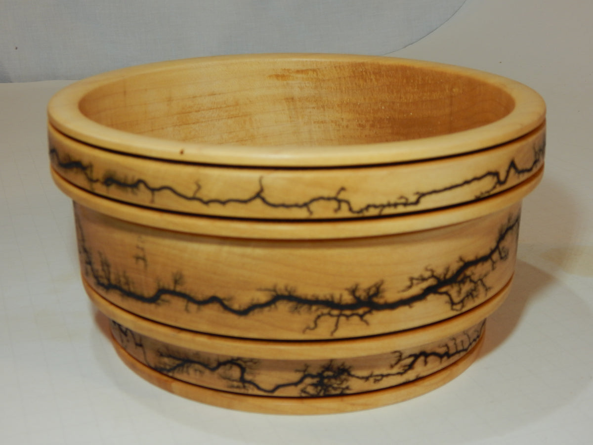 Maple Bowl, Handmade Lathe Turned Box, Artisan Crafted