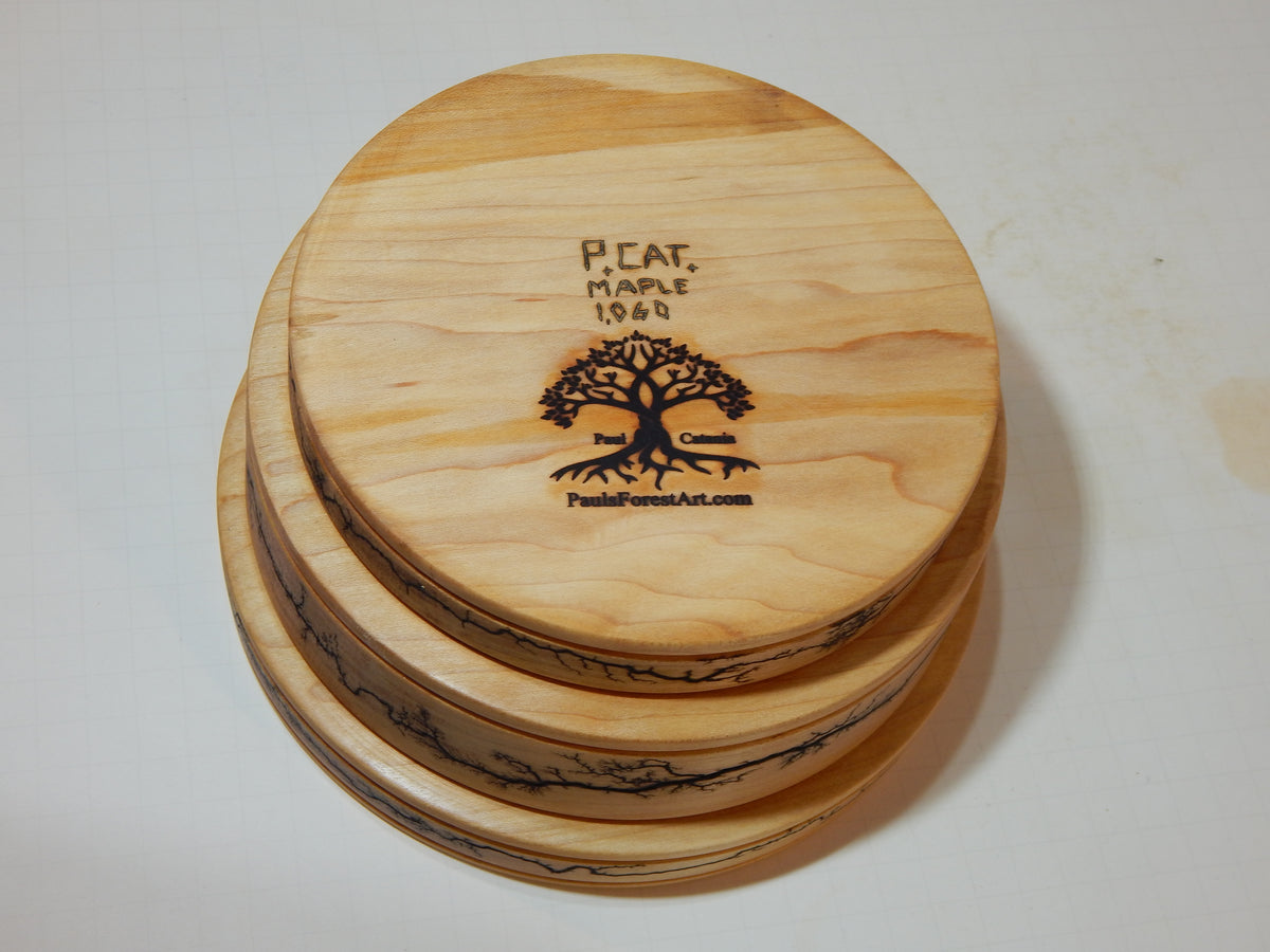 Maple Bowl, Handmade Lathe Turned Box, Artisan Crafted