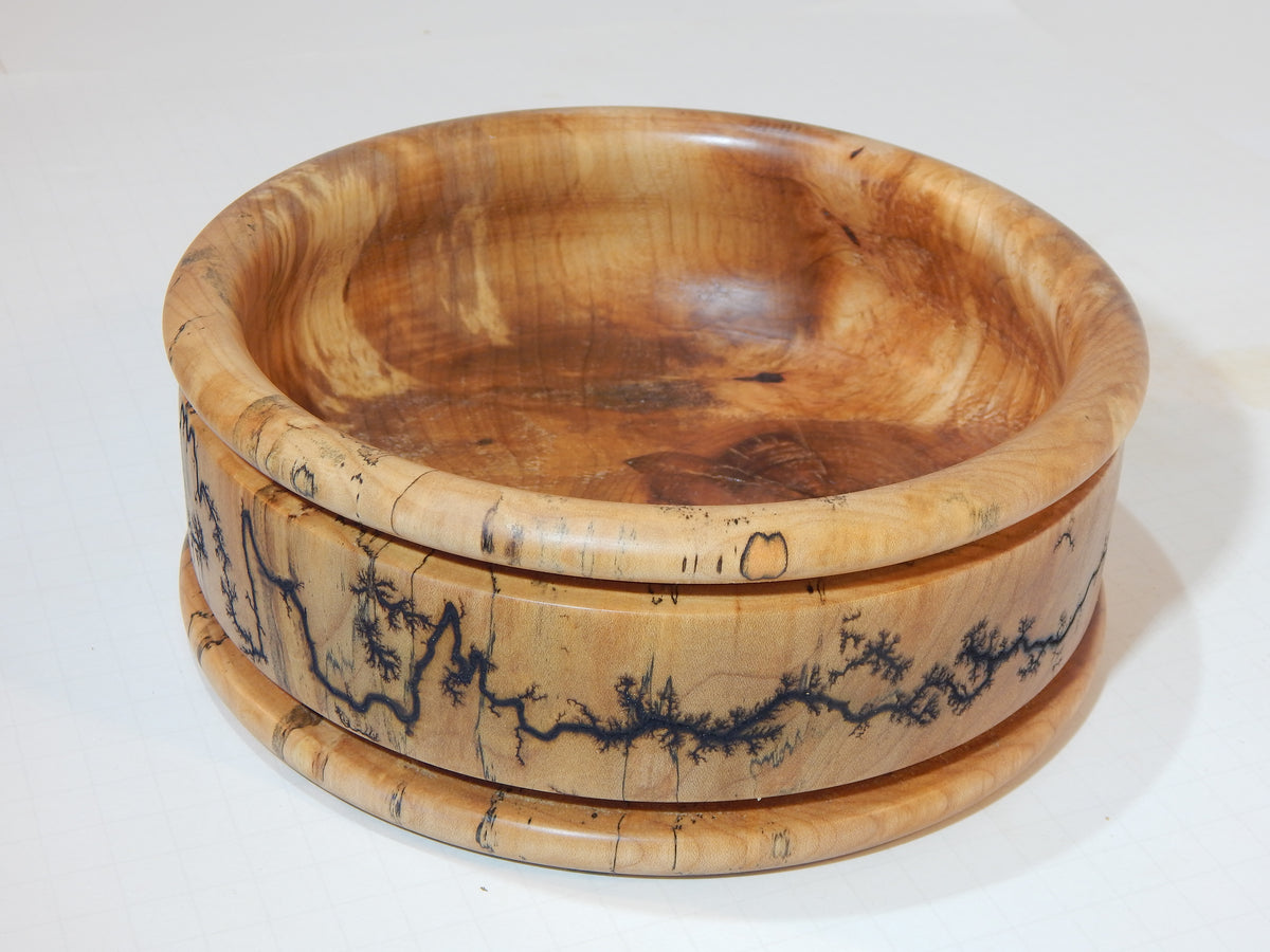 Maple Bowl, Handmade Lathe Turned Box, Artisan Crafted