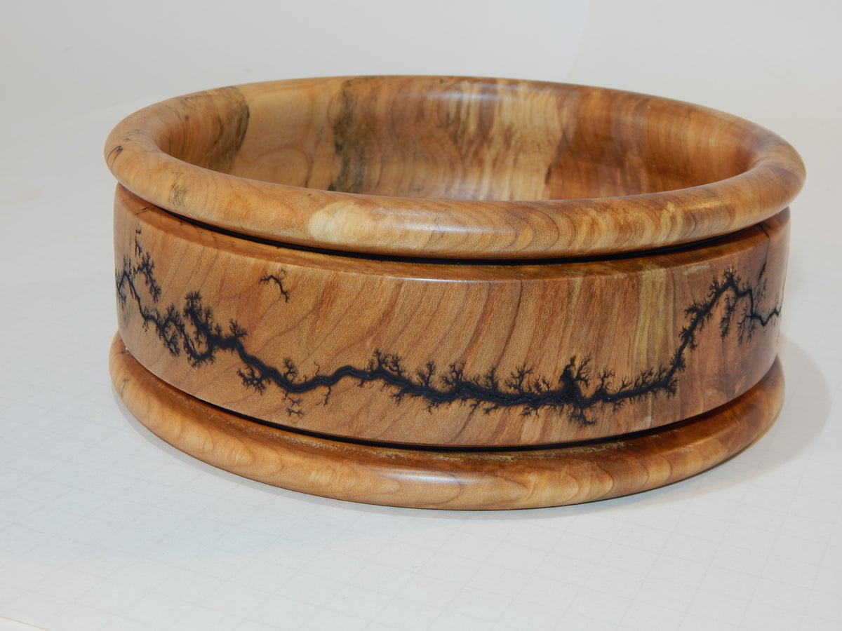 Maple Bowl, Handmade Lathe Turned Box, Artisan Crafted