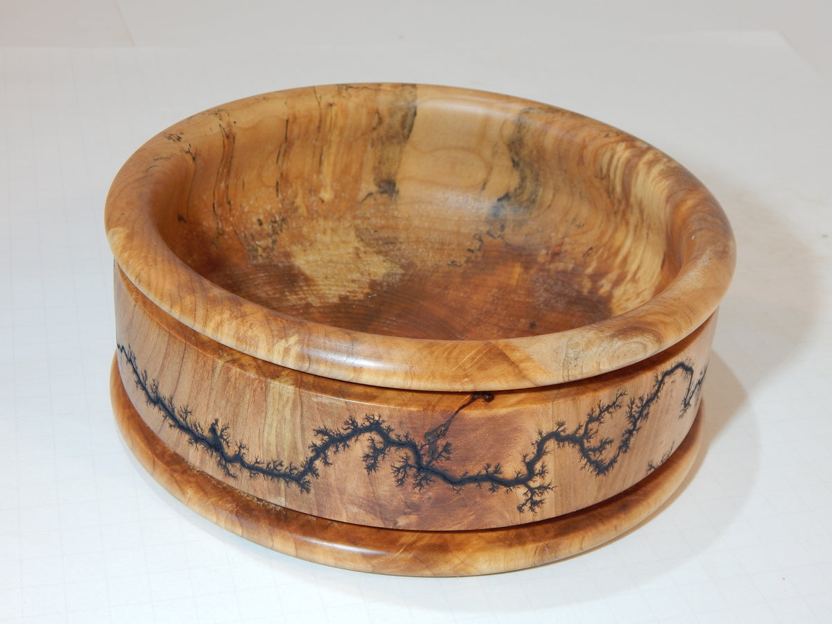 Maple Bowl, Handmade Lathe Turned Box, Artisan Crafted