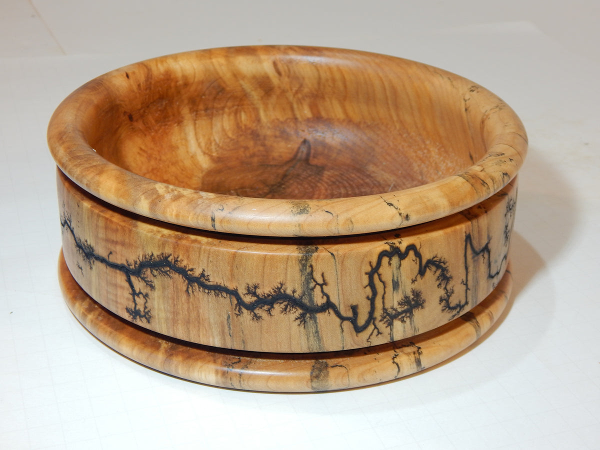 Maple Bowl, Handmade Lathe Turned Box, Artisan Crafted