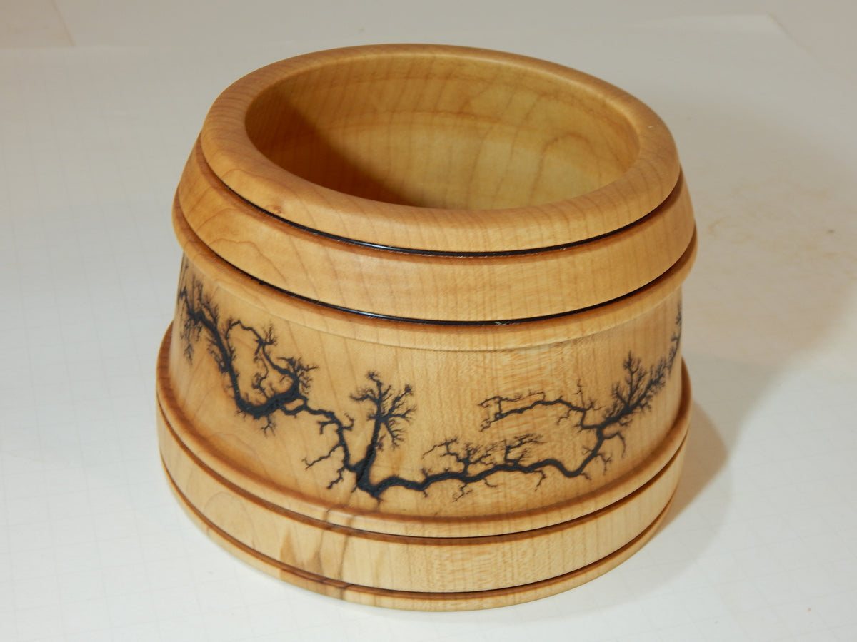 Maple Bowl, Handmade Lathe Turned Box, Artisan Crafted