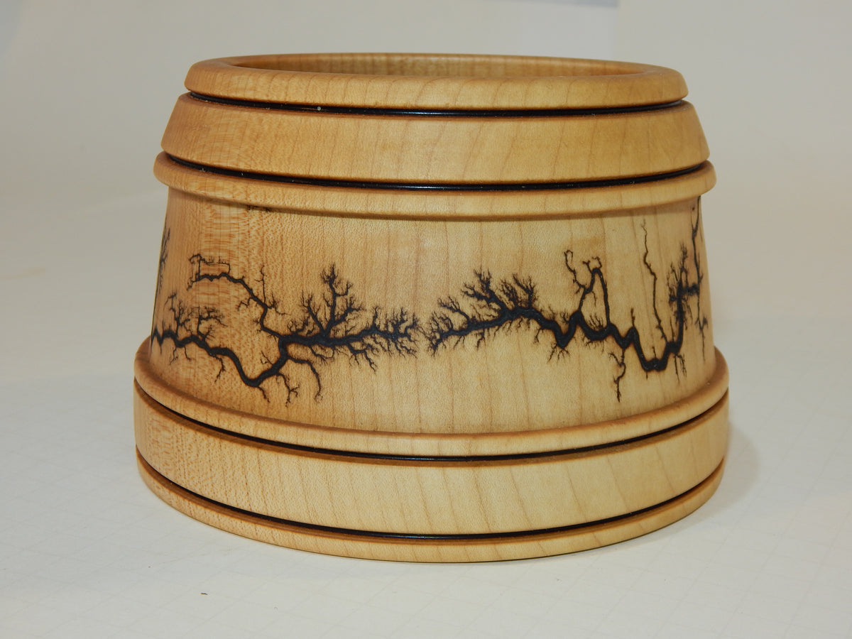 Maple Bowl, Handmade Lathe Turned Box, Artisan Crafted